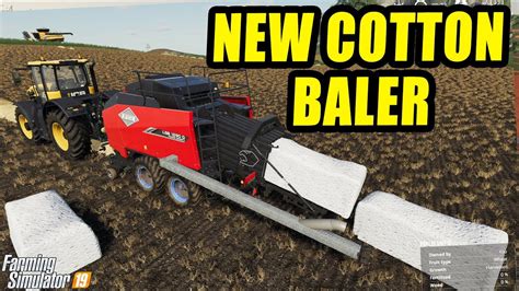Farming Simulator 19 New Cotton Baler 4000l Cotton Baling And Auto