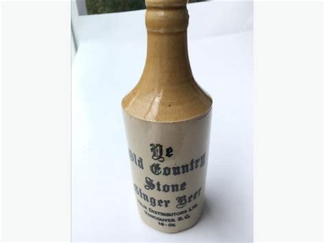 Ye Old Country Stone Crock Ginger Beer Bottle Mint Victoria City