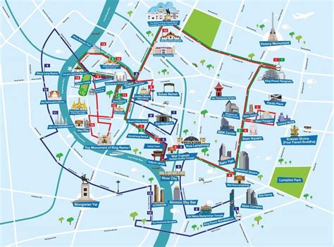 Map Of Bangkok Krung Thep Bus Tour Hop On Hop Off Bus Tours And Big