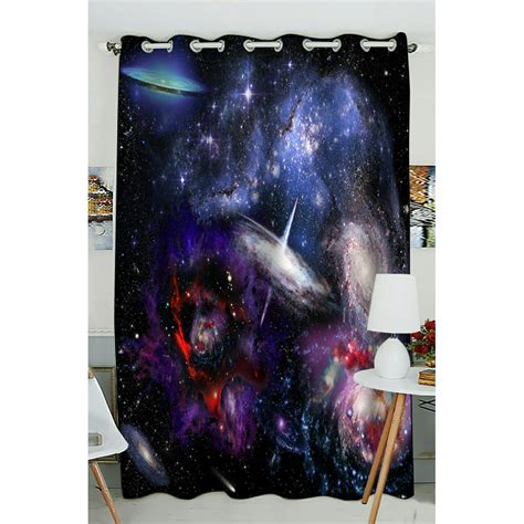 Phfzk Universe Window Curtain Planet Nebula And Stars In Outer Space