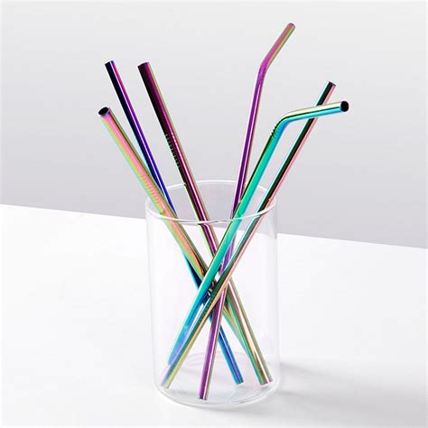 Drinking Straw Reusable Straws With Cleaner Brush Set High Quality Eco
