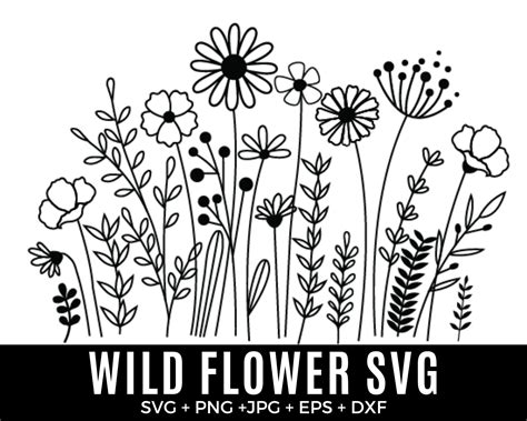 Flower Boquet Flower Svg Flower Clipart Starbucks Cup Art Scribble
