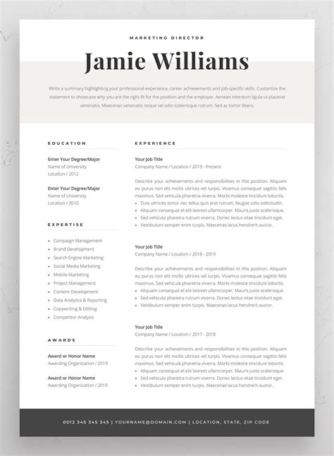 Simple Cover Letter Example Cv Template Of Modern Resume Template
