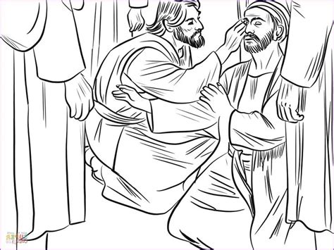 ️jesus Heals A Man Born Blind Coloring Page Free Download