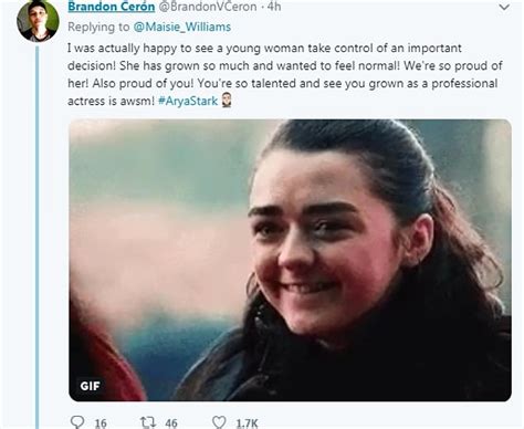Game Of Thrones Star Maisie Williams Hit Back At Fans Claiming Her Sex
