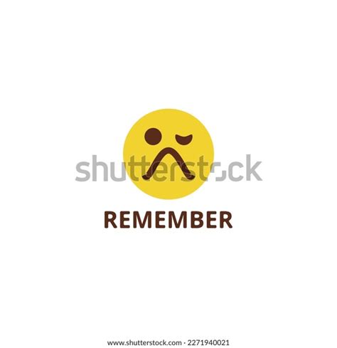 Emoji Logo Remembering Face Stock Vector Royalty Free 2271940021