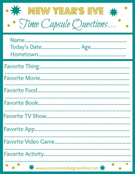 Time Capsule Printable Free Printable Word Searches