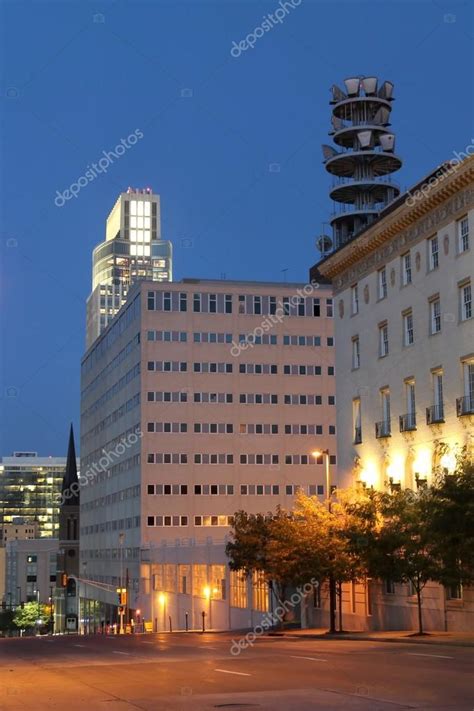 Downtown Omaha Skyline At Night — Stock Photo © Dustin77a 22244119