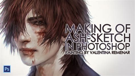Making Of Ash Sketchdigital Painting Progress Youtube