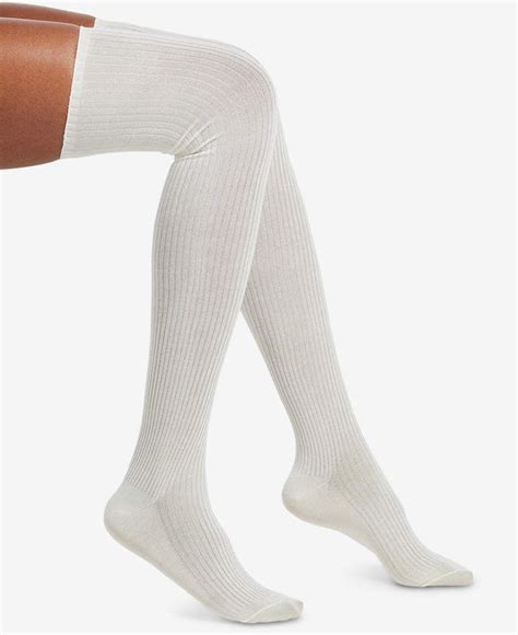 Hue Ribbed Over The Knee Socks And Reviews Handbags And Accessories Macy S Over The Knee Socks
