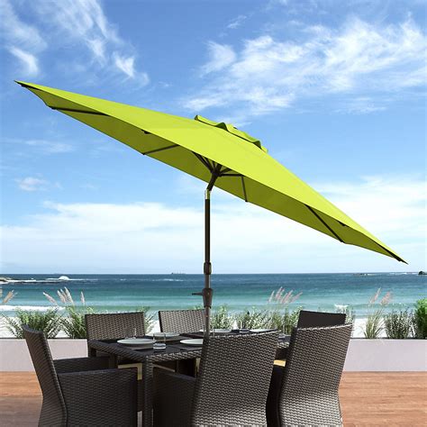 Corliving 10 Ft Uv And Wind Resistant Tilting Lime Green Patio