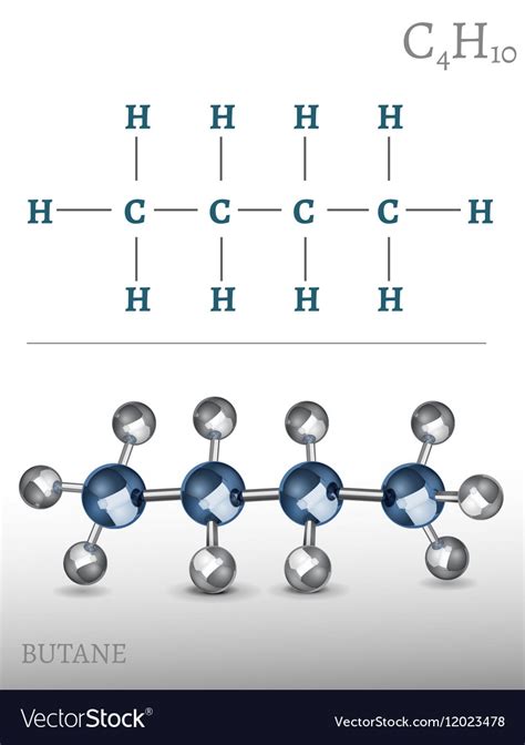 Butane Molecule Image Royalty Free Vector Image