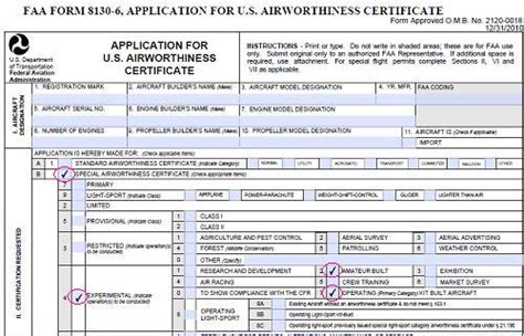 Fillable Faa Form 8130 6 Printable Forms Free Online