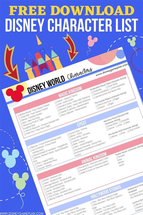 Here Is The Ultimate Disney Character Checklist For Each Walt Disney