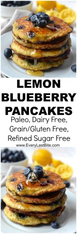 Lemon Blueberry Pancakes Paleo Grain Free Every Last Bite