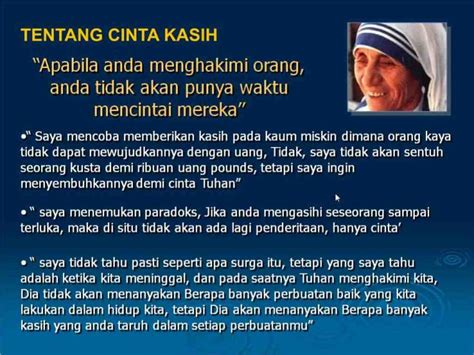 Kata Kata Hikmah Mother Teresa - Pandang apa yang ia kata.