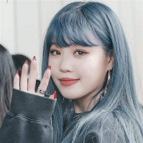 Soojin Icons Blue Hair 💙 Gi Dle Br Amino