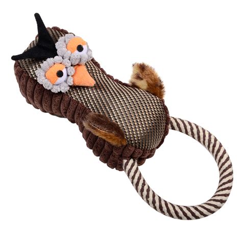29cm Plush Owl Pet Dog Puppy Tough Chew Squeaky Squeaker Sound Tug Toy