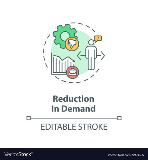 Reduction In Demand Concept Icon Royalty Free Vector Image