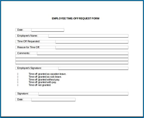 10 Requesting Time Off Template Template Free Download