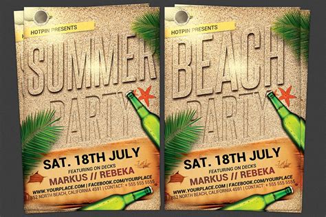 Summer Beach Party Flyer Template Creative Daddy