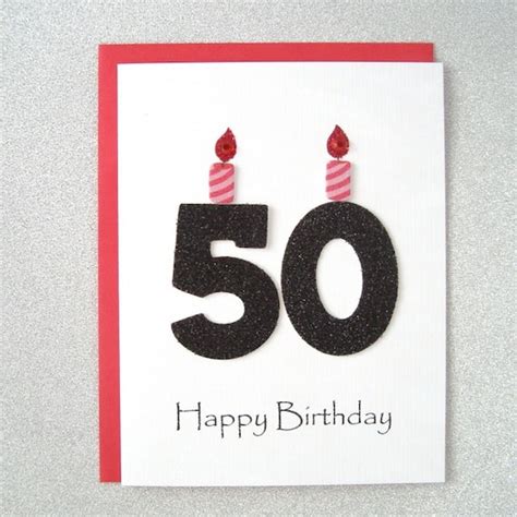 50th Birthday Card Milestone Birthday Greeting By Zeebestcards