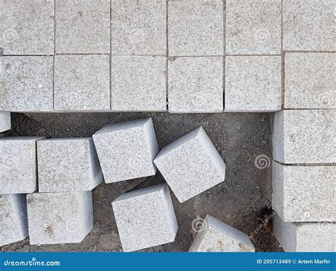 Paving Stones From Large Granite Cubes Stock Image Image Of Surface