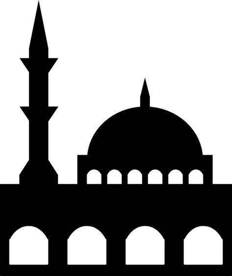 Gambar Ikon Masjid Image Icon Mosque Hitam Putih Alif Mh Shagir