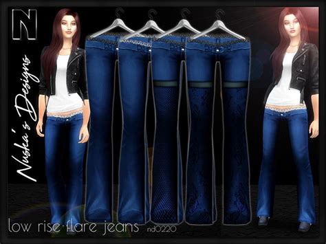 Pin By Murakami Girl On Sims 4 Finds Low Rise Flare Jeans Sims 4 Flares