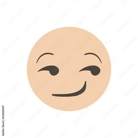 Flirting Face Smug Face Suggestive Face Funny Yellow Emoticon Emoji