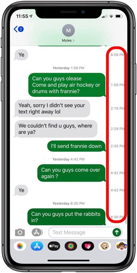 How To See The Date And Time On Iphone Text Messages