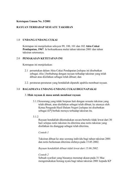 Cawangan di melaka, negeri sembilan, pahang, perak, perlis, wilayah persekutuan kuala lumpur. Contoh Surat Rayuan Lembaga Hasil Dalam Negeri