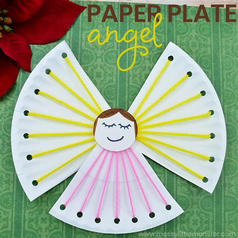 Paper Plate Angel Lacing Craft Preschool Crafts Christmas Crafts For