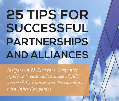 25 Tips for Successful Partnerships & Alliances