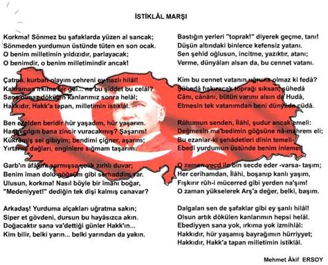O halde en son türk bireyi son nefesini vermeden türk istiklal ve bağımsızlığını yok etmek, türk bayrağını söndürmek mümkün değildir. İstiklal Marşı Resimli 10 Kıta | Zevkli Eğlenceli ...