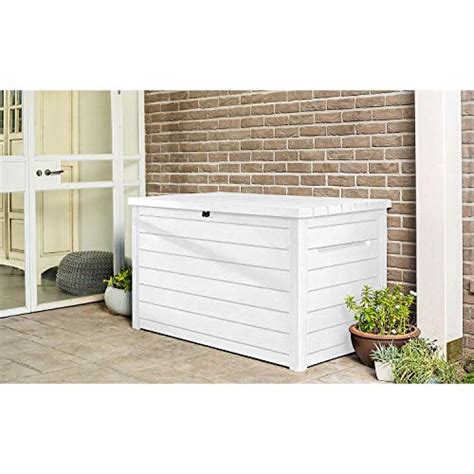 Keter Xxl 230 Gallon Deck Storage Box Outdoor Patio Container ~ White