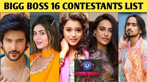 Bigg Boss Contestants List Surbhi Jyoti Shivin Narang Munawar Bigg Boss Season