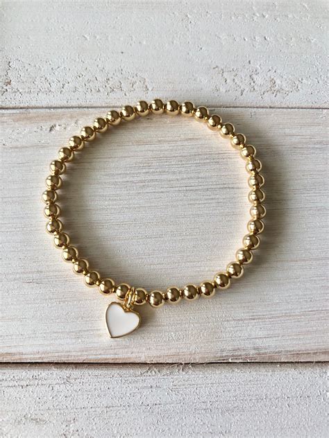 Heart And 14k Gold Charm Bracelet T For Her Gold Filled Etsyde