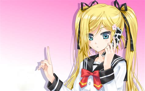 Fond d écran illustration blond Anime Filles anime Twintails Kanojo x Kanojo x Kanojo