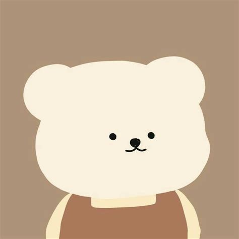 Cute Brown Bear Pfp Seni Lucu Ilustrasi Karakter Seni Pastel