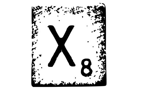 Mono Letter ‘x Scrabble Letter Gráfico Por Graphicsbam Fonts
