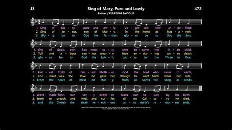 Sing Of Mary Pure And Lowly Palmer Pleading Saviour J3472 Youtube