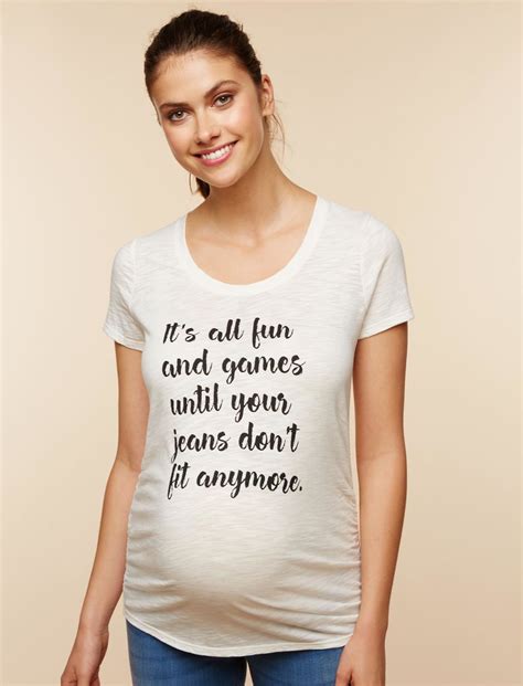 It S All Fun And Games Until Your Jeans Don T Fit Anymore Make Your Maternity Style Speak In