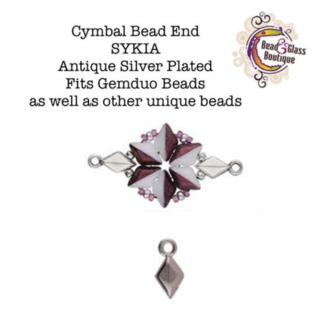 Cymbal Bead End Findings Sykia Pack Of 4 Changing Beadwork Etsy
