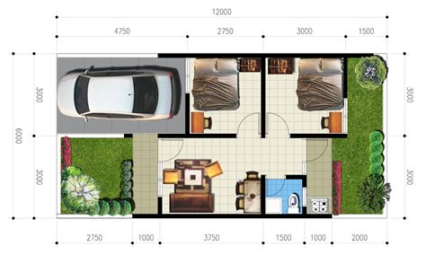 Gambar Desain Denah Rumah Minimalis Type Terbaru Top Gambar