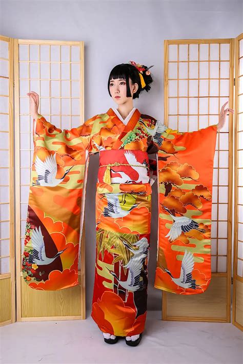Women S Printed Kimono For Formal Kimono Performances 10 Pieces In A Set In Asia And Pacific