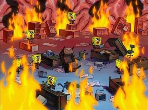 Juegos de bob esponja : bob esponja escritório pegando fogo | Memes do bob esponja ...