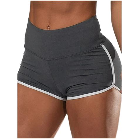 Selfieee Selfieee Womens High Waist Yoga Shorts Tummy Control Fitness Athletic Workout