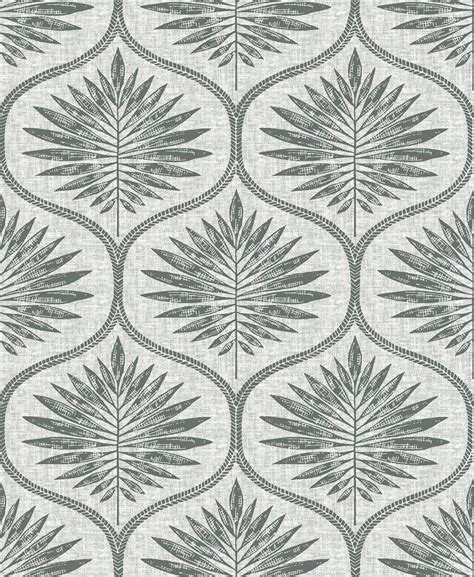 Brewster Laurel Gray Ogee Wallpaper Modern Contemporary Etsy A