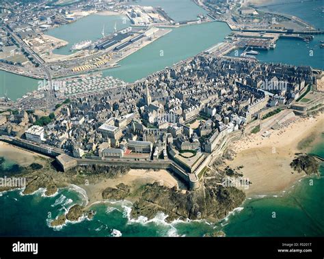 Aerial View Of Saint Malo Brittany France Stock Photo Alamy